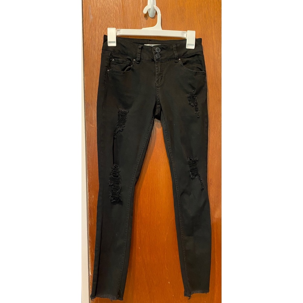 Black high wasted ripped jeans Charlotte Russe